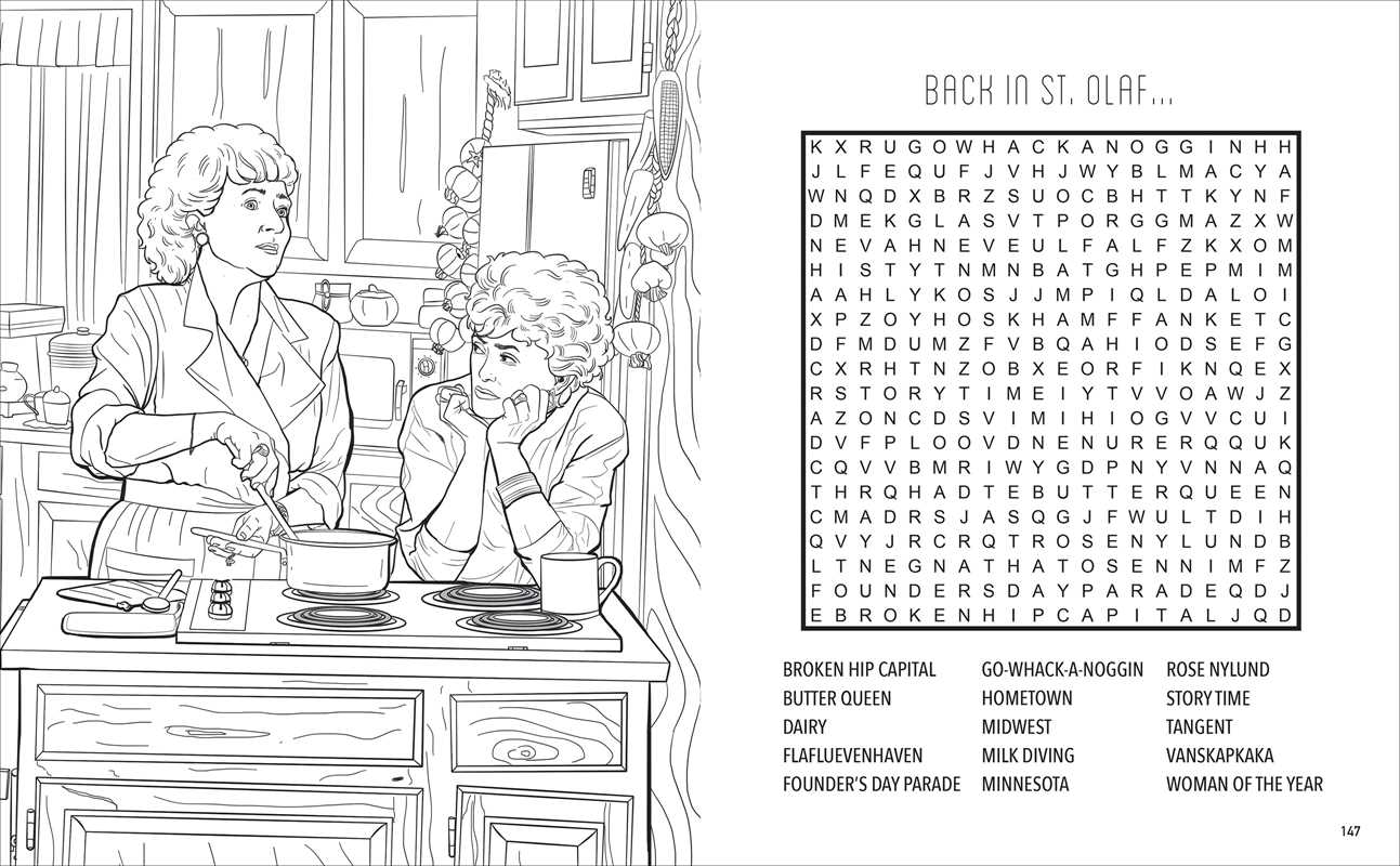 Golden Girls Word Search, Quips, Quotes and Coloring Book