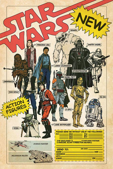 Star Wars Action Figures Poster