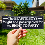 Beastie Boys Bumper Sticker