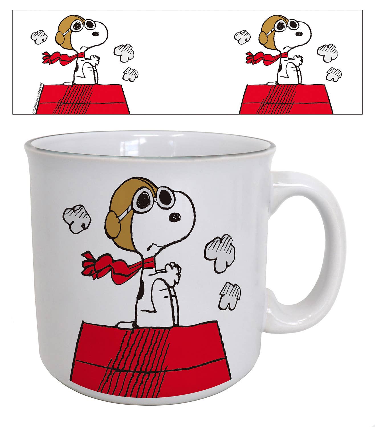 Peanuts - Snoopy Flying Ace-Doghouse 20oz Camper Mug