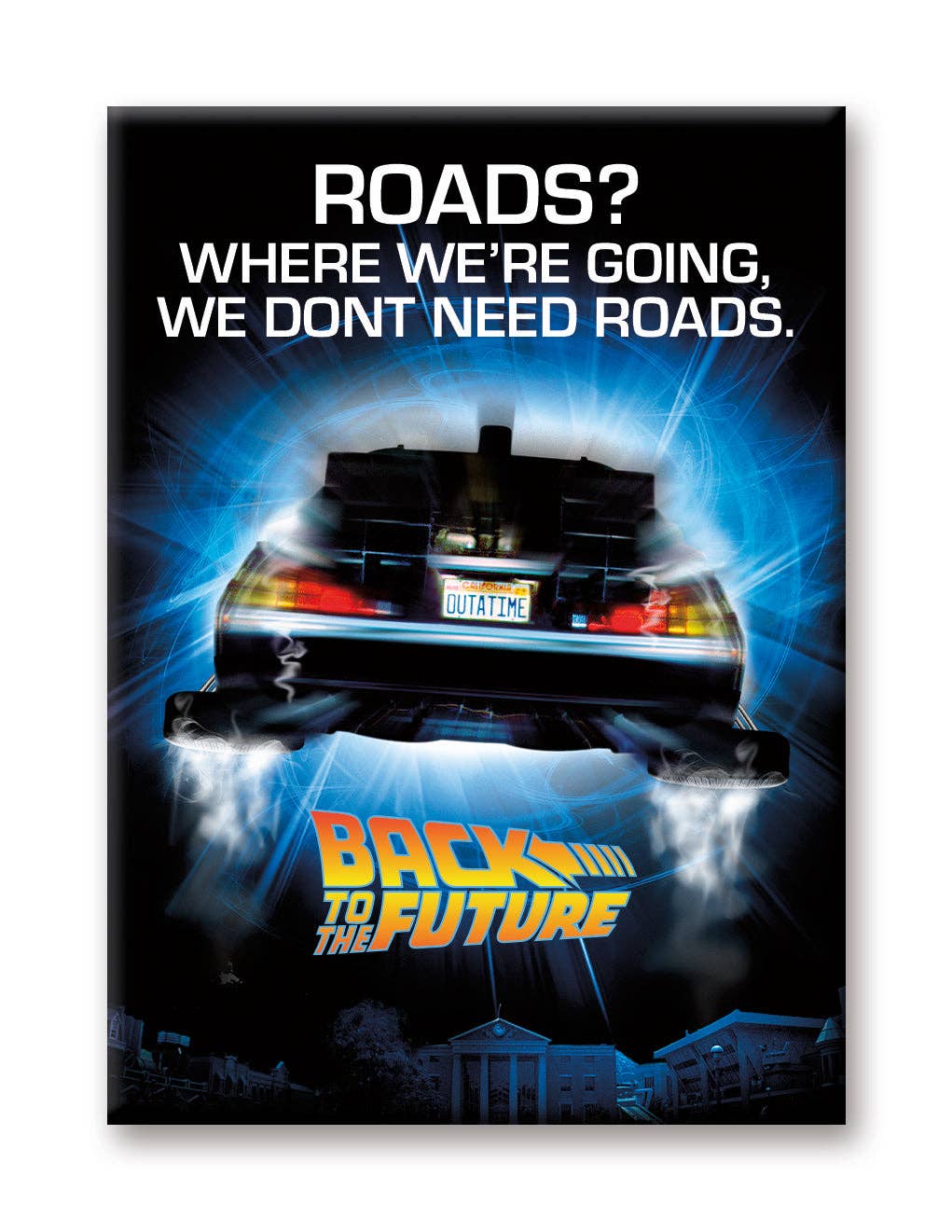 Back to the Future - Roads Flat Magnet (2.5" x 3.5") officially licensed Back to the Future magnet