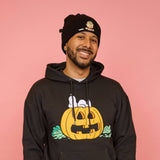 Peanuts The Great Pumpkin Charlie Brown black knit beanie