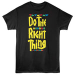Do The Right Thing 1989 movie logo T-shirt with bold yellow title text on black
