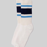 The Retro Stripe Socks: Kelly green/royal / One Size