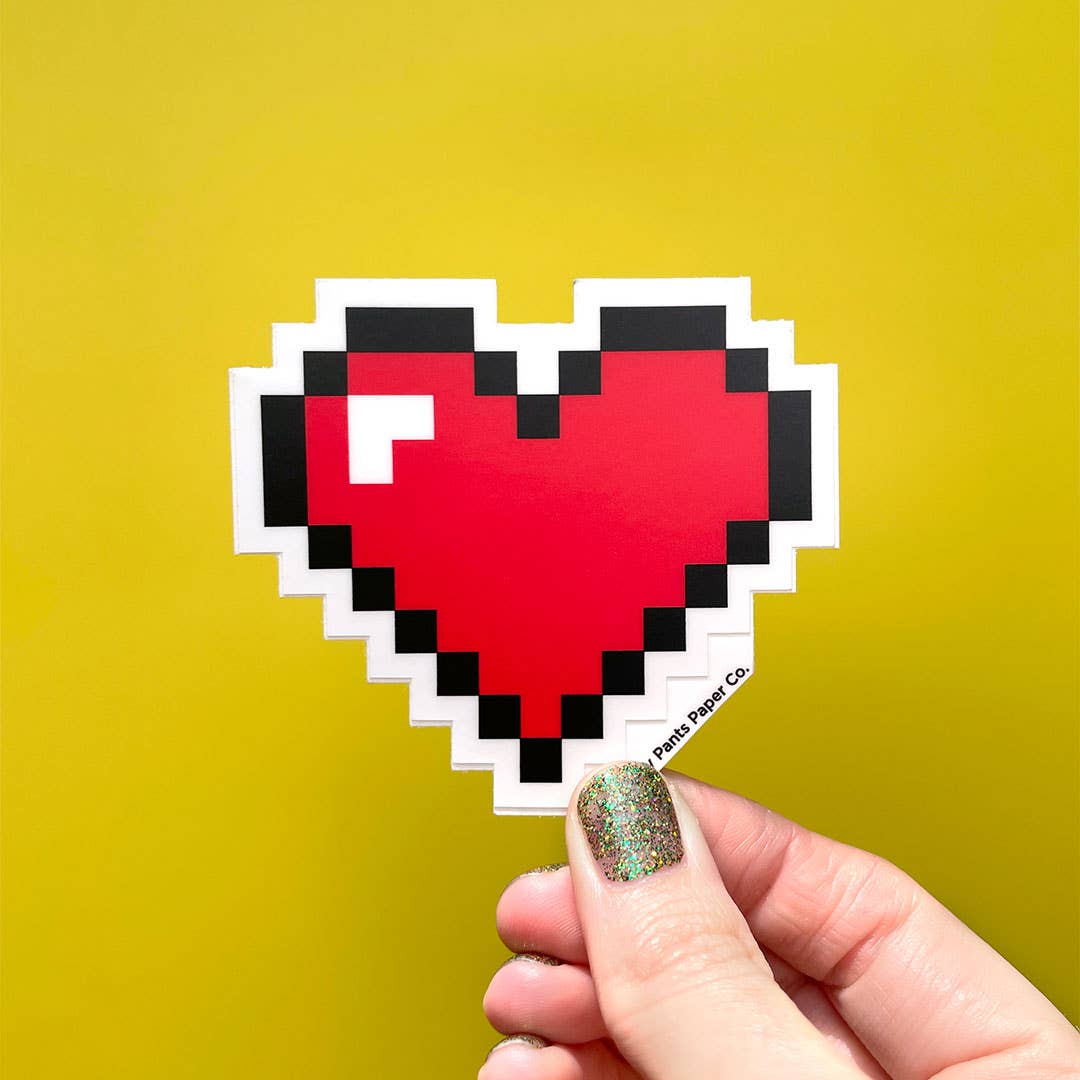 Pixel Heart Sticker