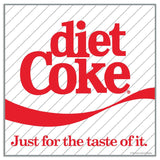 Diet Coke Just for the Taste of It 80's Mini Sticker