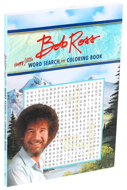 Bob Ross Word Search and Coloring Book officially licensed Bob Ross activity book