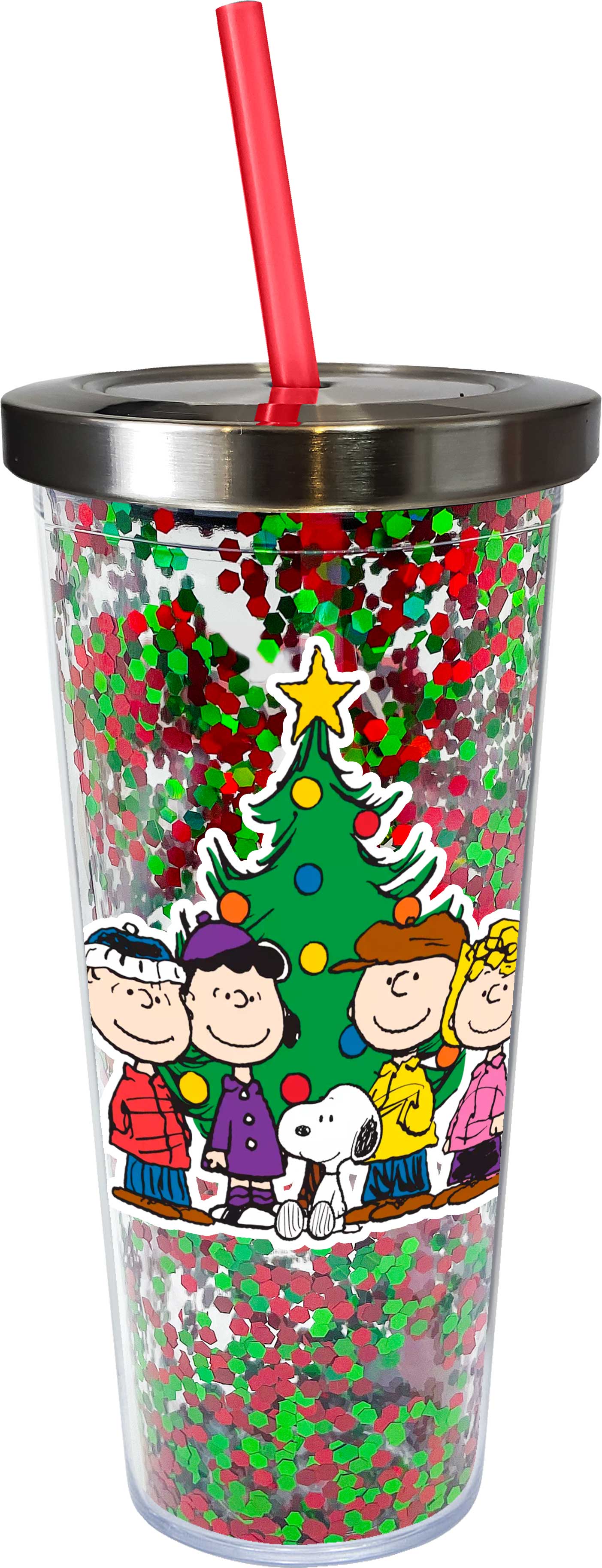 Peanuts A Charlie Brown Christmas Glitter Cup