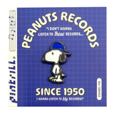 Peanuts Snoopy Blue Cap Records Pin