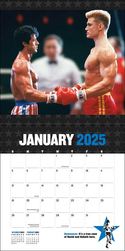 Rocky 2025 Wall Calendar by MGM