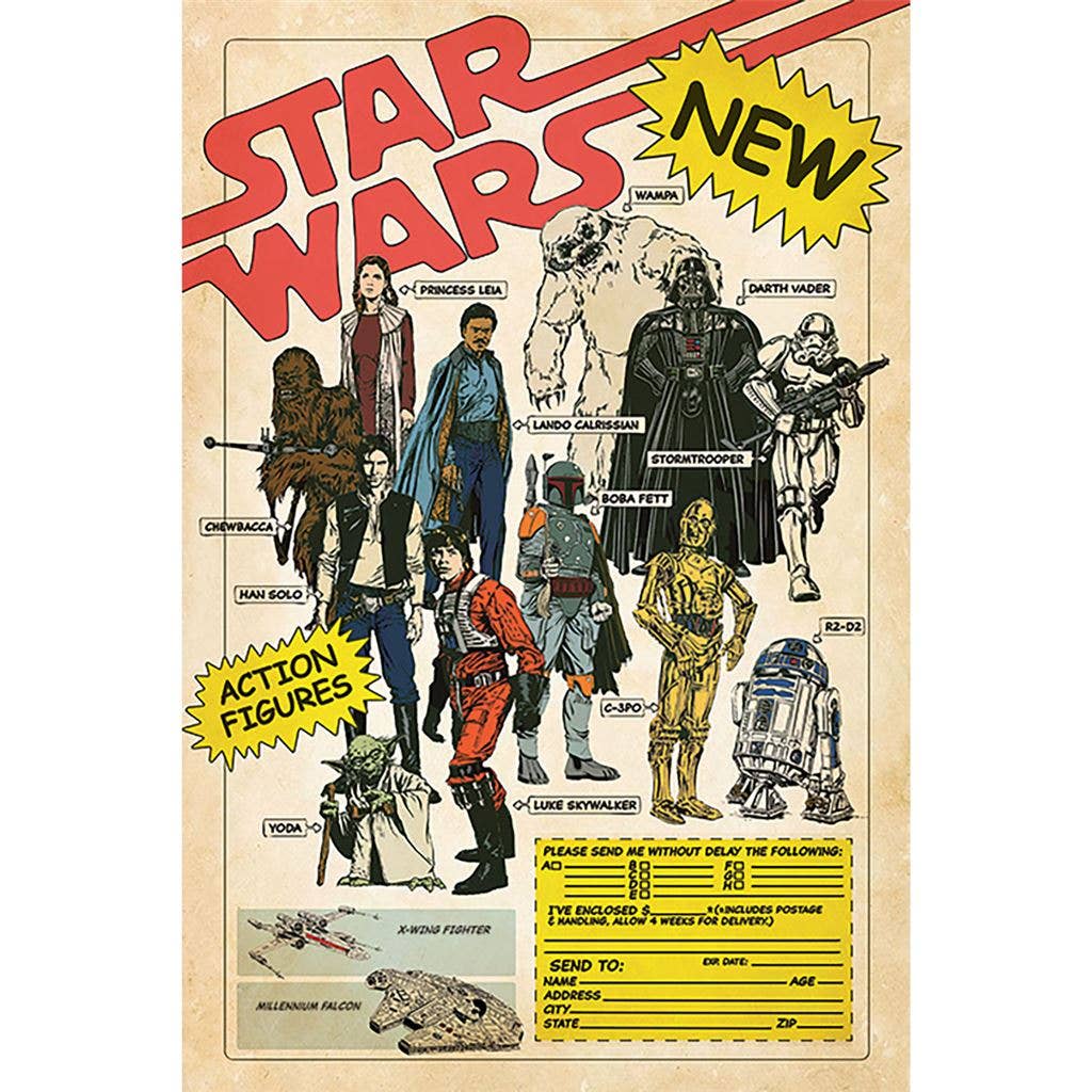 Star Wars Action Figures Poster