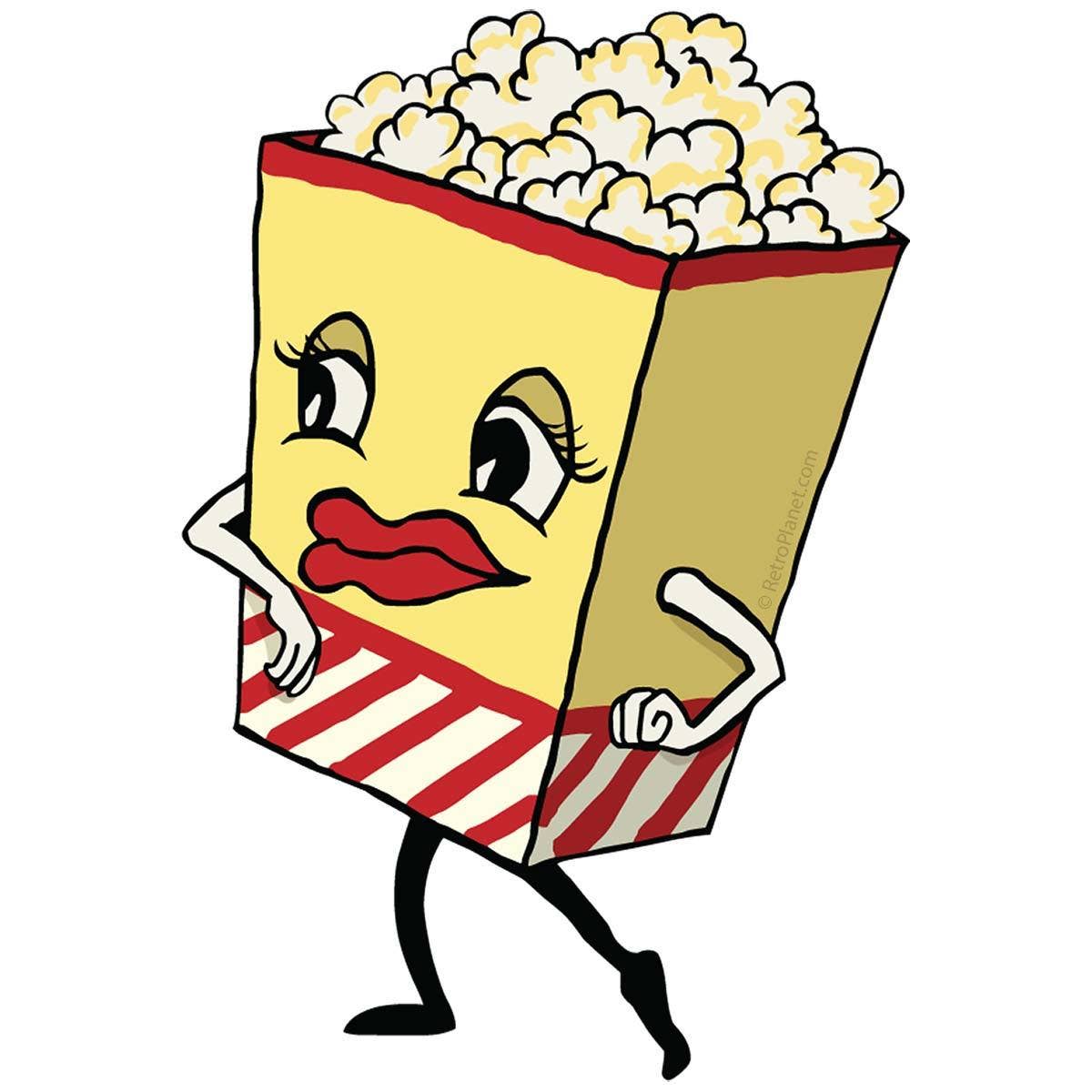 Dancing Popcorn Sticker