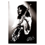 Eddie Van Halen Signed B&W Rock n Roll Music 24x36 officially licensed poster wall art