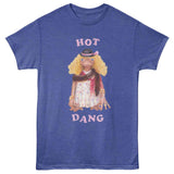 Officially licensed E.T. Hot Dang t-shirt featuring a vintage illustration of E.T. dressed in retro clothing