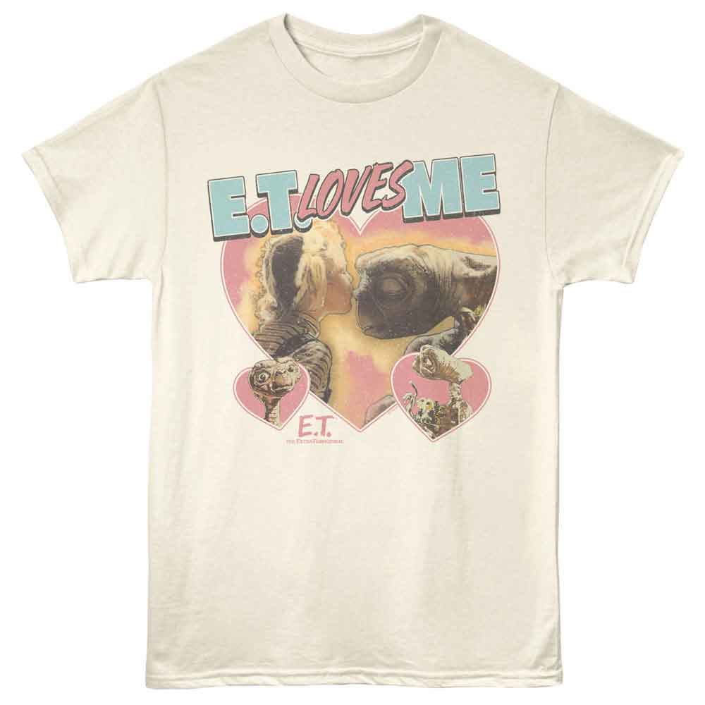 Officially licensed E.T. the Extra-Terrestrial E.T. Loves Me heart collage t-shirt