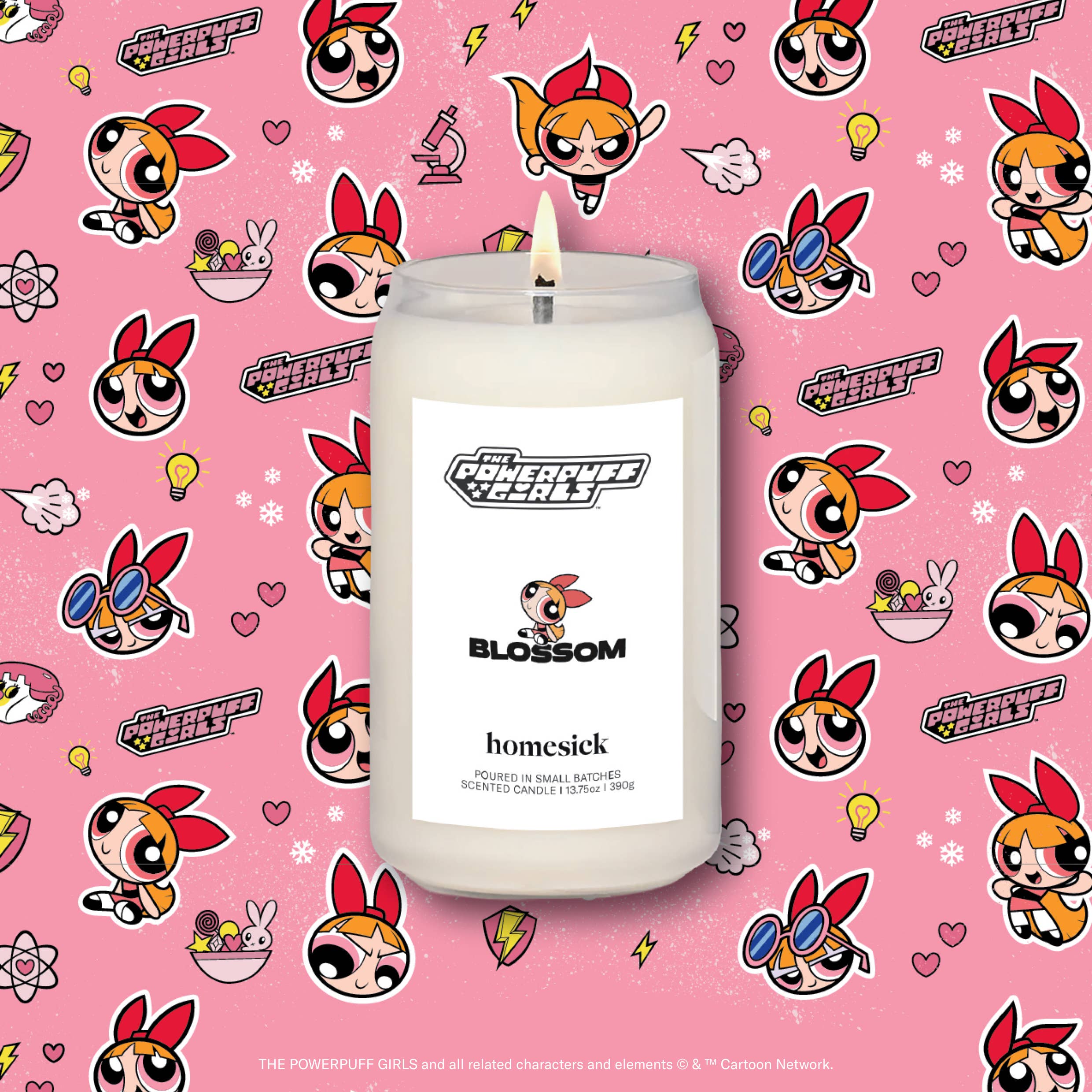 Powerpuff Girls Blossom Homesick soy candle officially licensed