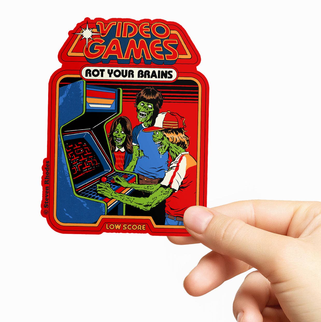 Video Games Root Your Brains Sticker