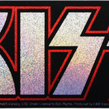 KISS  - Glittery Silver And Black Logo Sticker