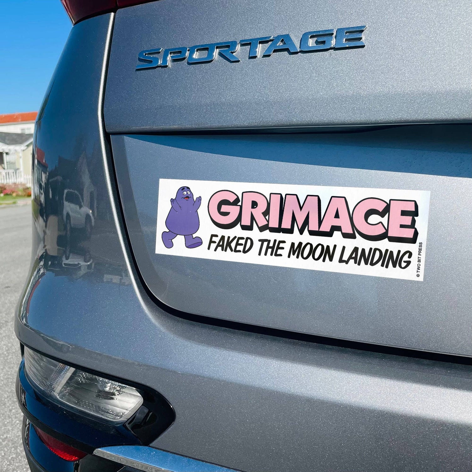 Grimace Faked The Moon Landing Bumper Sticker