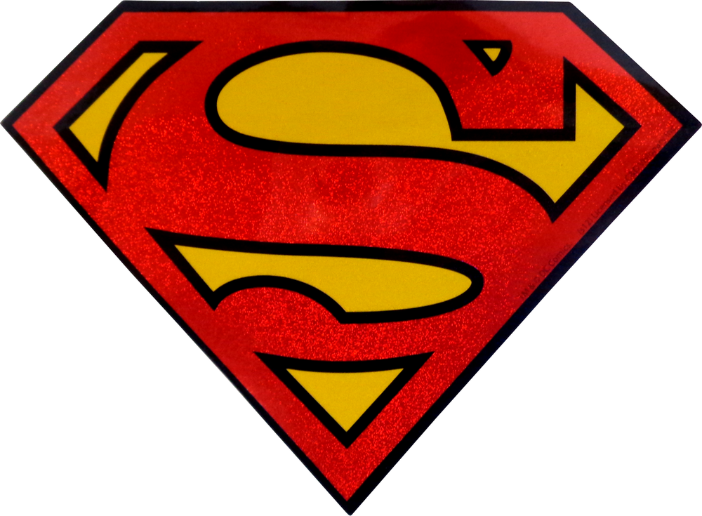 Superman - Shiny Glittery Shield Logo Sticker