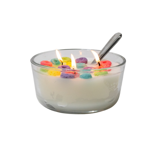 Fruit Loops Cereal Bowl Candle