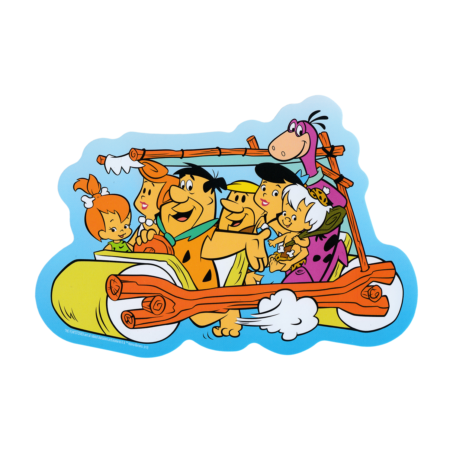 The Flintstones - Group Shot - Driving Sticker