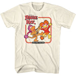 Ivory T-shirt featuring Fraggle Rock characters dancing with the text “Dance Your Cares Away.”