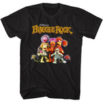 Black T-shirt featuring the classic Fraggle Rock characters grouped together under the Fraggle Rock logo.