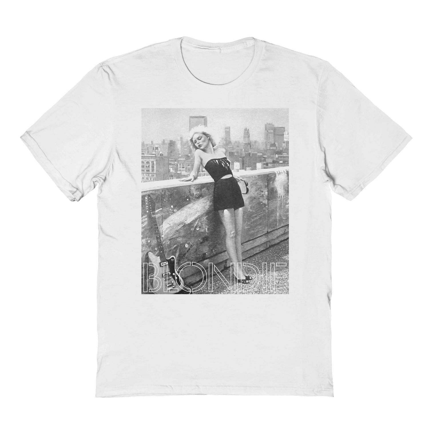 Blondie Black and White Photo White T-Shirt