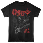 Headbangers Ball 1989 Tour skull guitarist graphic on black officially licensed MTV T-shirt