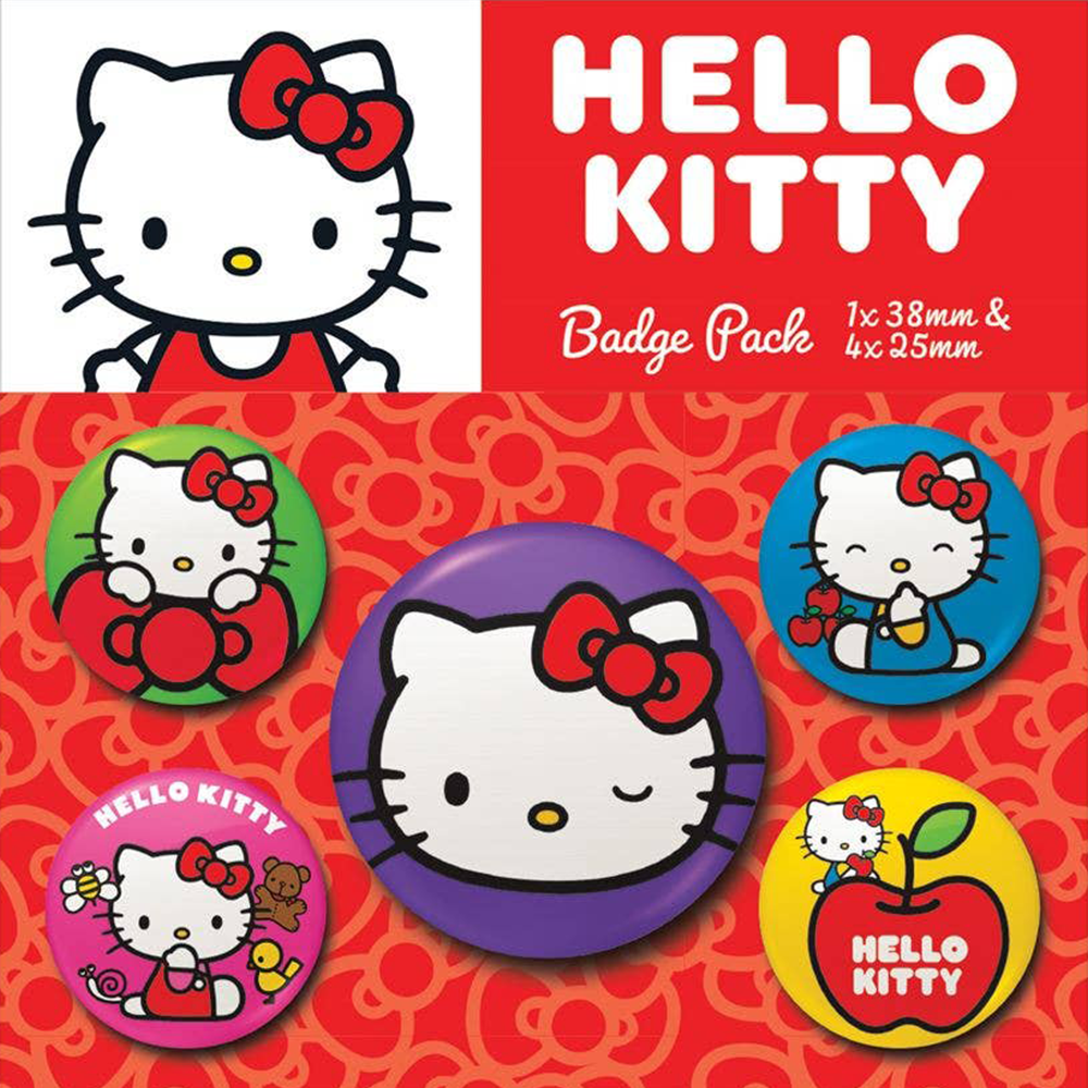 Hello Kitty (Colourful Poses) Badge Pack