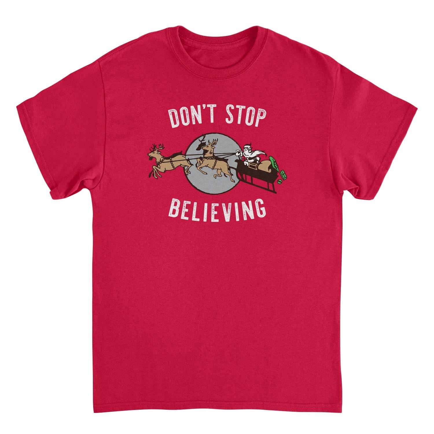 Don't Stop Believing Retro Christmas Shirt