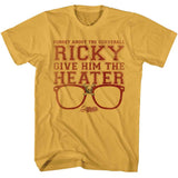 Major League Ricky give him the heater T-shirt with glasses and quote design