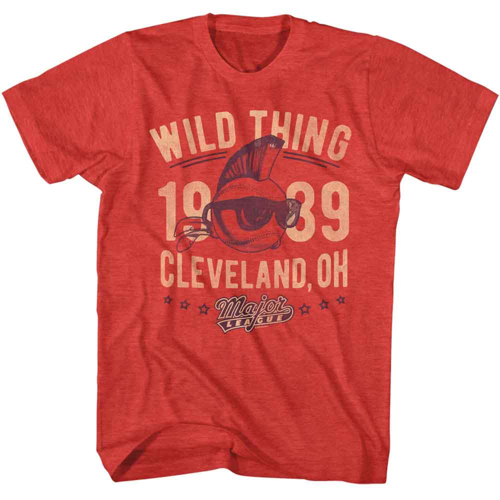 Major League Wild Thing 1989 Cleveland Ohio T-shirt with punk baseball design