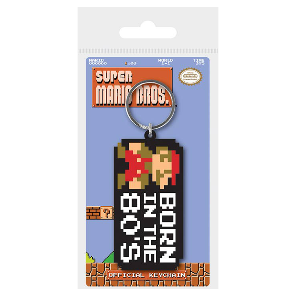 Super Mario Bros. (Born in the 80's) Rubber Keychain