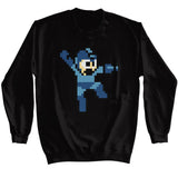 Officially licensed Mega Man pixel art retro gaming sweatshirt in black