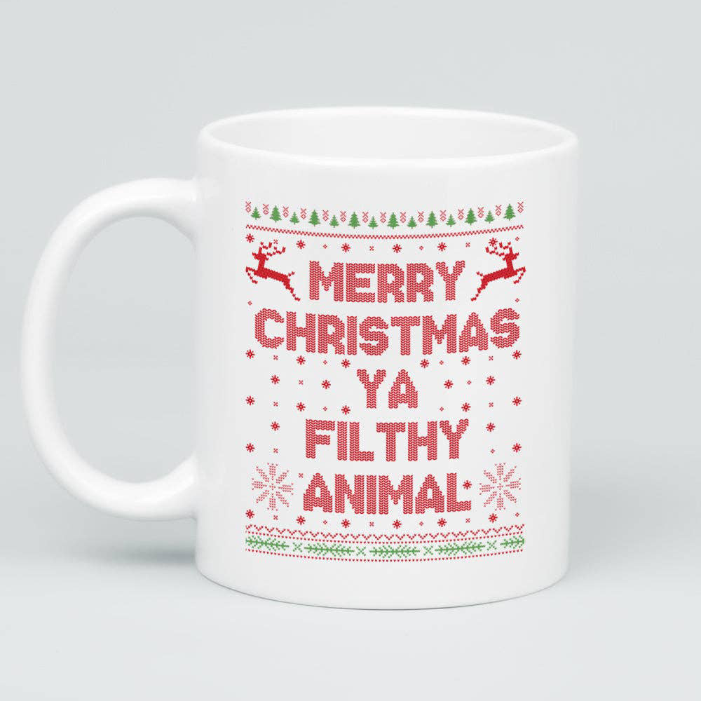 Merry Christmas Ya Filthy Animals Mug