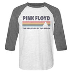 Officially licensed Pink Floyd Dark Side of the Moon rainbow raglan T-shirt
