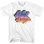 Officially licensed Pink Floyd gradient brick logo T-shirt