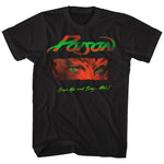 Poison Open Up and Say Ahh T-shirt featuring green eyes graphic and Poison logo