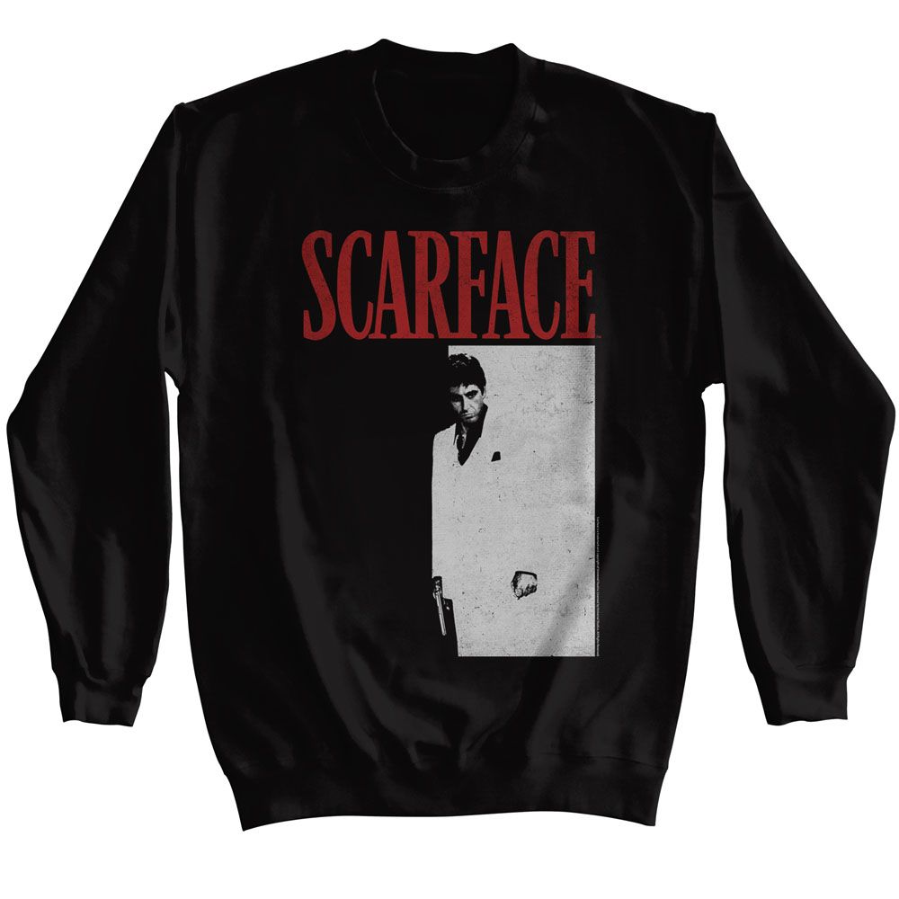 Officially licensed Scarface Tony Montana portrait sweatshirt in black