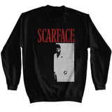 Officially licensed Scarface Tony Montana portrait sweatshirt in black