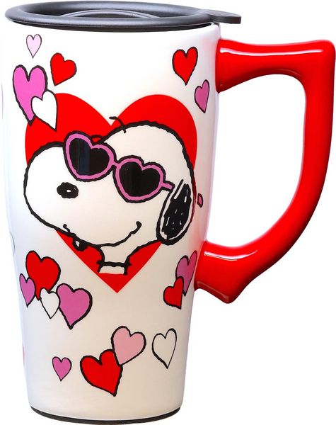 Peanuts Snoopy Valentines Travel Mug