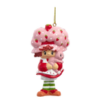 Strawberry Shortcake Christmas ornament featuring the classic character holding her iconic cat.