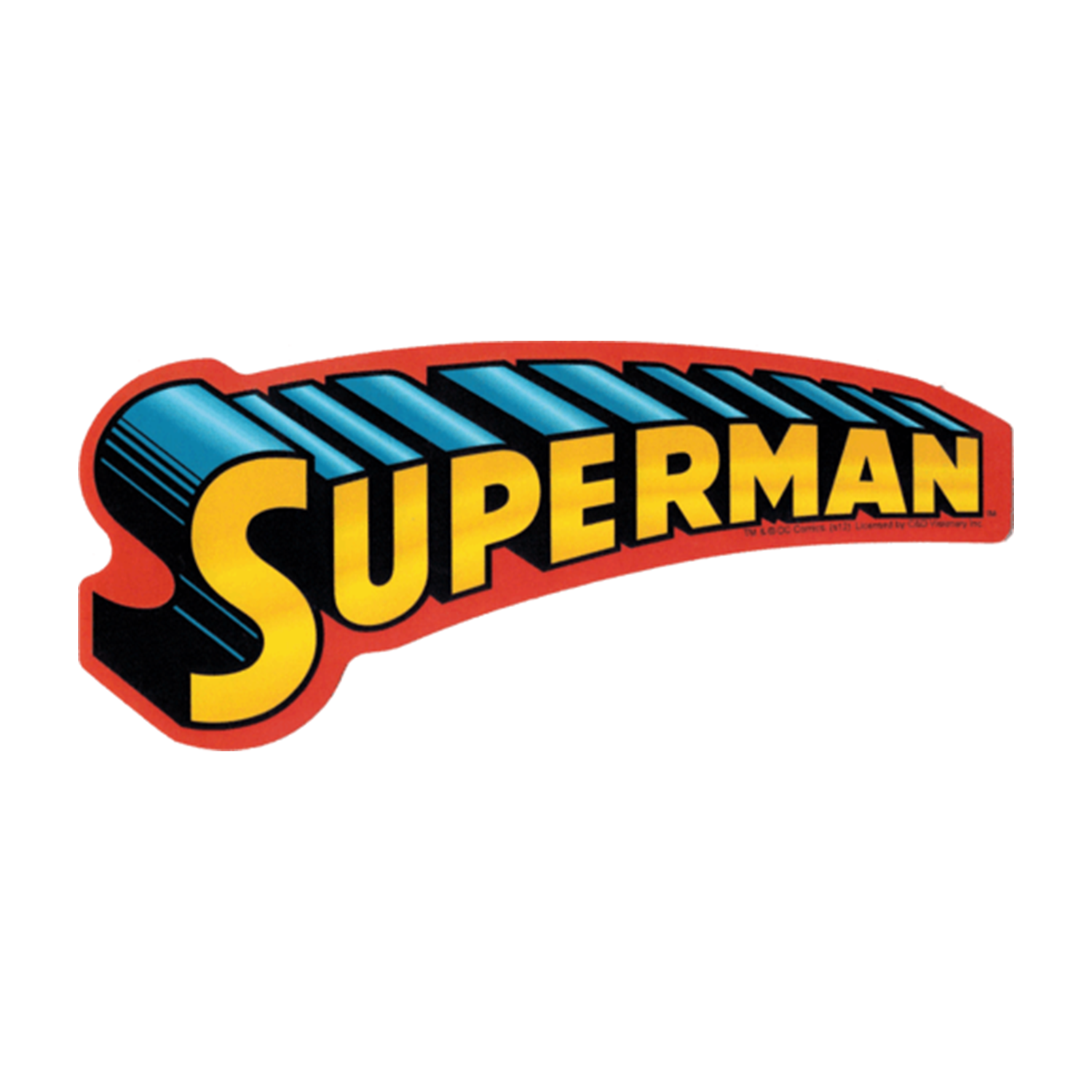 Superman - Classic Retro Text Logo Sticker