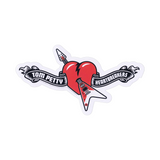 Tom Petty and the Heartbreakers Guitar Thru Heart Logo Sticker