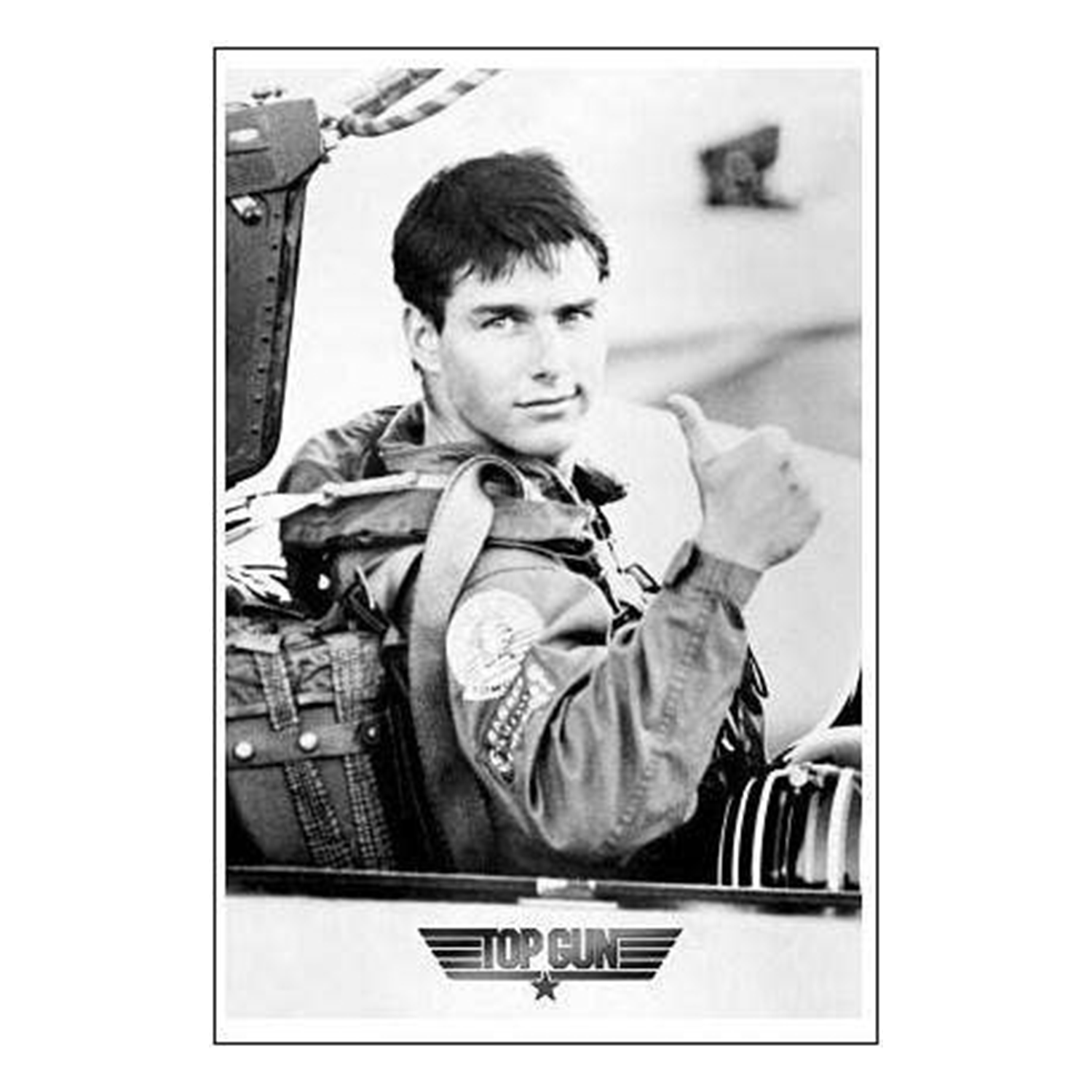 Top Gun Tom Cruise Thumbs Up Black & White Original Movie Poster