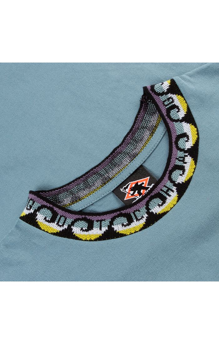 Gotcha Barrell SS Knit Pocket T-Shirt – 100% Cotton with Jacquard Wave Collar & Embroidered Logo