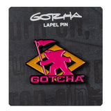 Gotcha Brand Lapel Pin – Retro Surf Style Enamel Pin for Jackets, Hats & Backpacks | 80s Vintage Aesthetic
