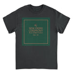 Black New Order Ceremony In A Lonely Place graphic t-shirt with minimalist green album design